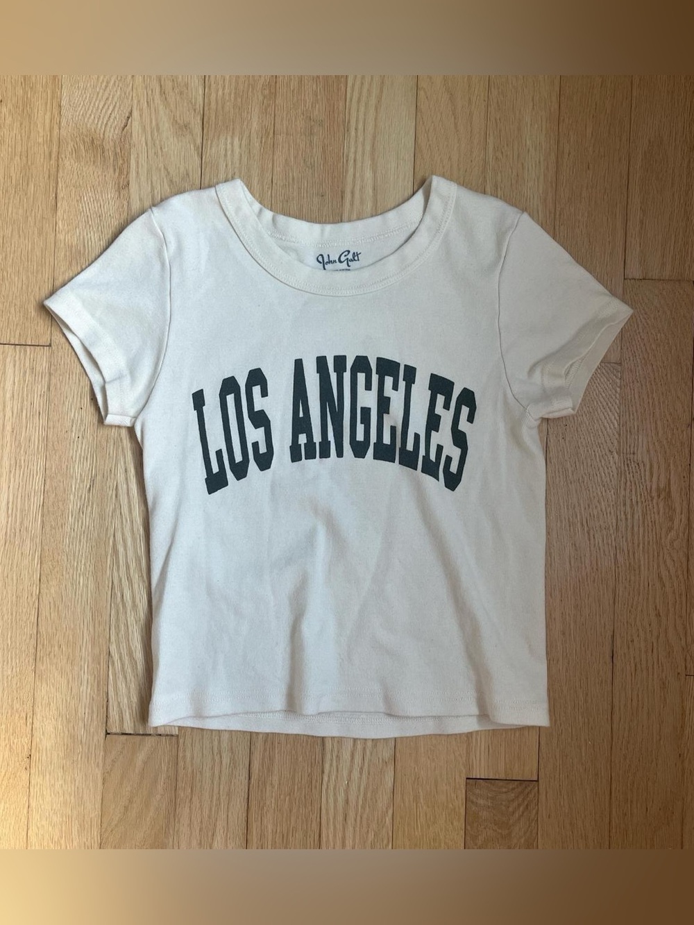 Brandy Melville Cream 'Los Angeles' Graphic Tee